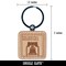 Liberty Bell Philadelphia Pennsylvania Travel Engraved Wood Square Keychain Tag Charm
